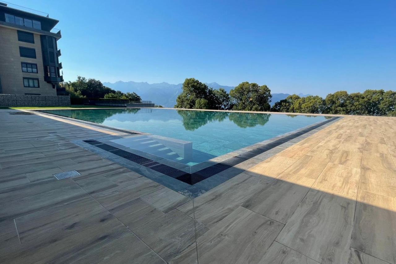 Les Terrasses De Lavaux 1 - Appartement De Luxe Avec Vue Panoramique Et Piscine Puidoux Exterior photo