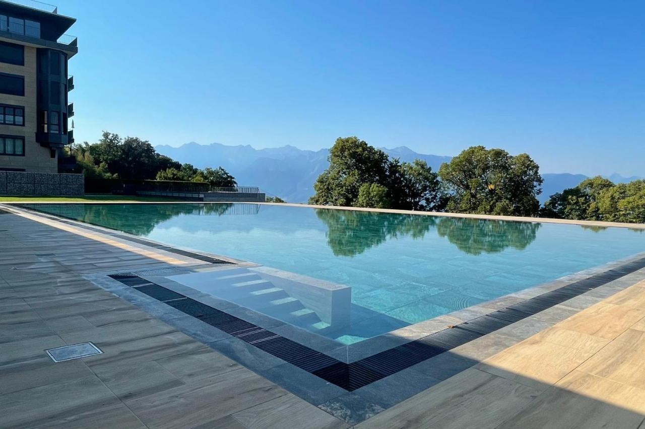 Les Terrasses De Lavaux 1 - Appartement De Luxe Avec Vue Panoramique Et Piscine Puidoux Exterior photo